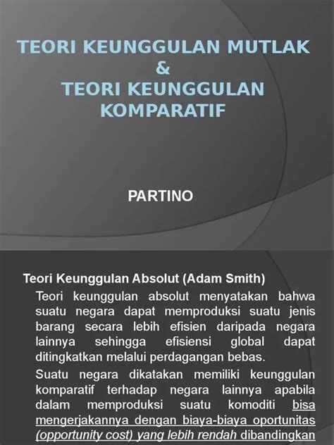 Perbedaan Utama Antara Keunggulan Mutlak dan Komparatif dalam Bahasa Indonesia