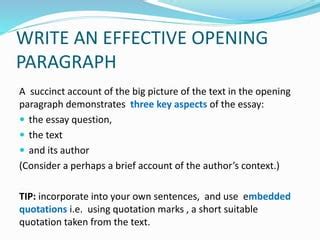 Key Aspects to Include in Your Paragraph