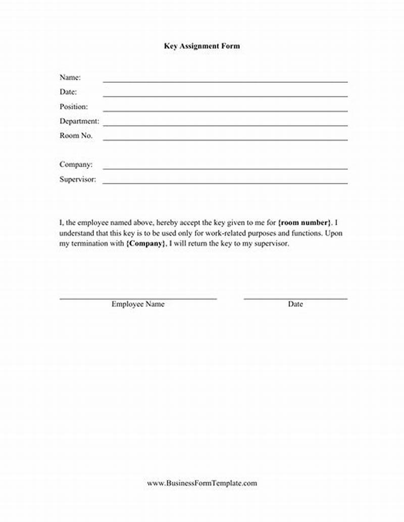 Key Assignment Form