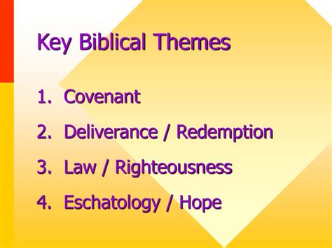 Key Biblical Themes