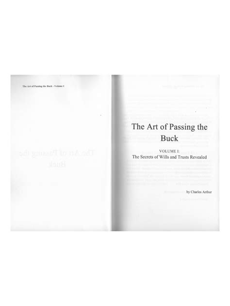 Key Components Unveiled in 'The Art of Passing the Buck Vol 1 PDF'