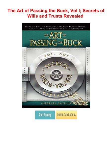 Key Components Unveiled in 'The Art of Passing the Buck Vol 1 PDF'
