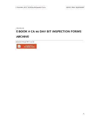 Key Components of CA 90-Day Bit Inspection Forms