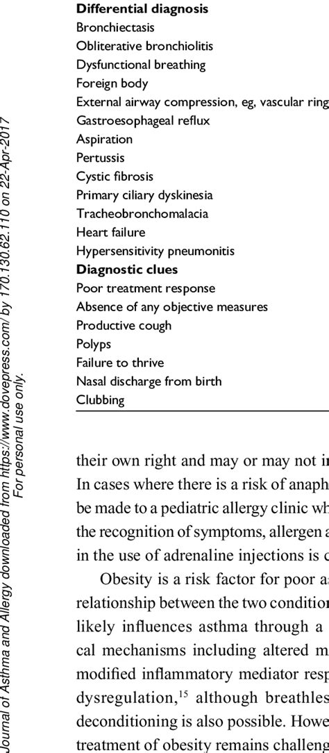 Key Diagnostic Clues to Consider