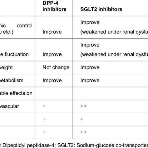 Key Differences Between SGLT2 and DPP-4 Inhibitors