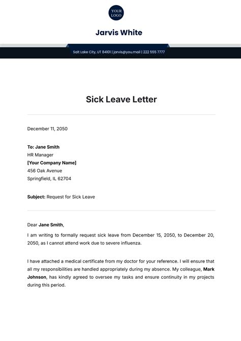 Key Elements of a Good Sick Leave Request