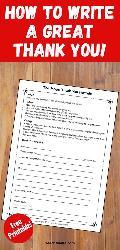 Key Elements of a Great Thank You Note