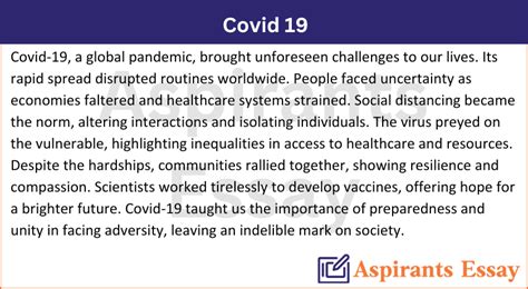 Key Elements to Include in Your COVID-19 Paragraph