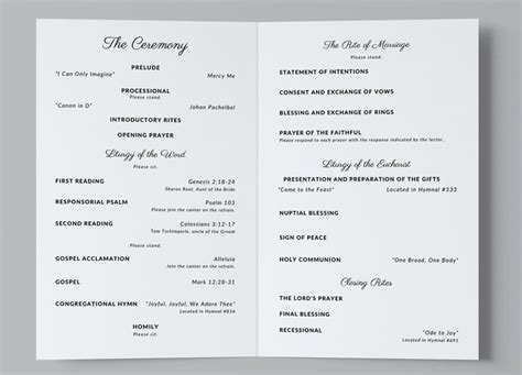 Key Elements to Include in Your Sample Catholic Wedding Program