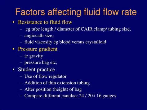 Key Factors Affecting Flow Rate