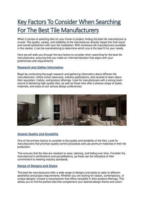 Key Factors When Searching