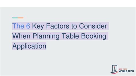 Key Factors to Consider When Booking