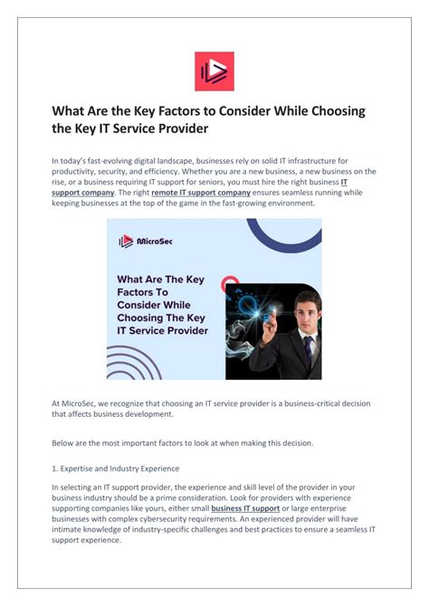 Key Factors to Consider When Choosing a Provider