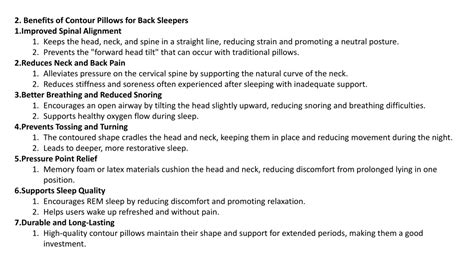 Key Features and Benefits for Sleepers