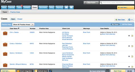 Key Features of Mycase CRM
