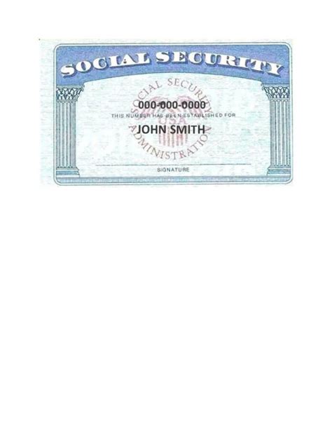 Key Features of a Printable Blank Social Security Card Template