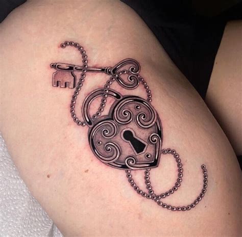 Key Lock Tattoo