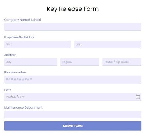 Key Online Forms Available