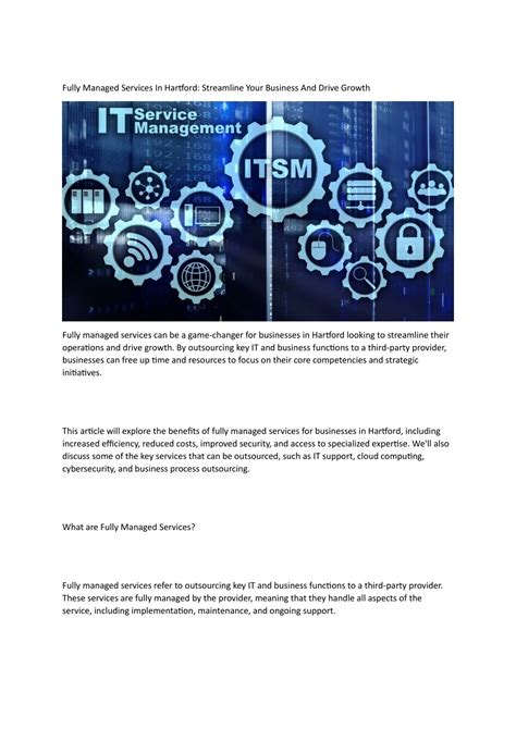 Key Programs Managed by Hartford