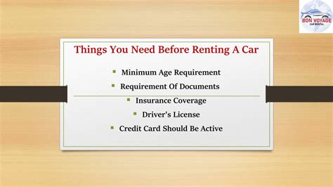 Key Requirements for Renting a Car