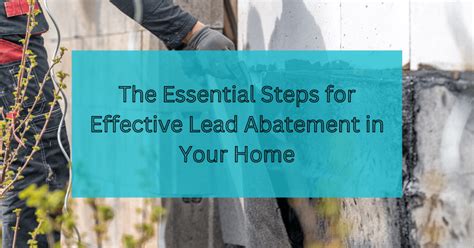 Key Steps in Professional Lead Abatement