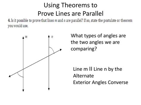 Key Theorems to Prove Lines Parallel