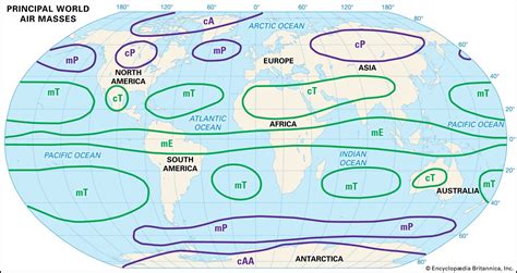 Air Masses On A Map