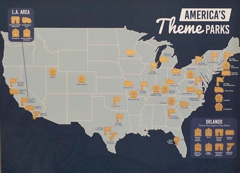 Key Principles of MAP Amusement Parks In The US Map