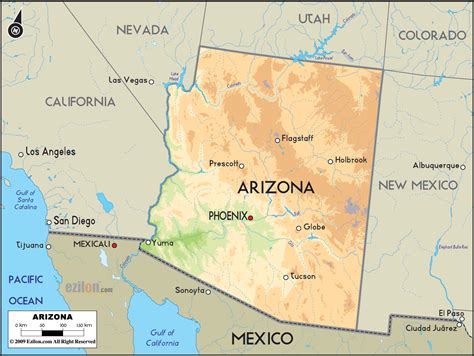 MAP Arizona And New Mexico Map