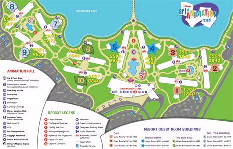 Map of Art of Animation Resort