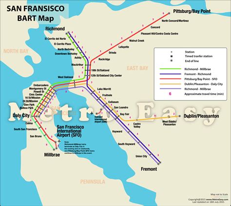 MAP BART in San Francisco Map