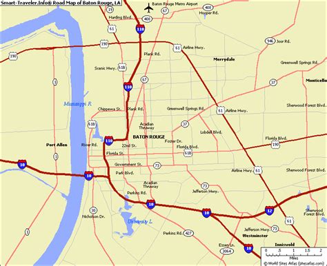 MAP Baton Rouge Louisiana On Map