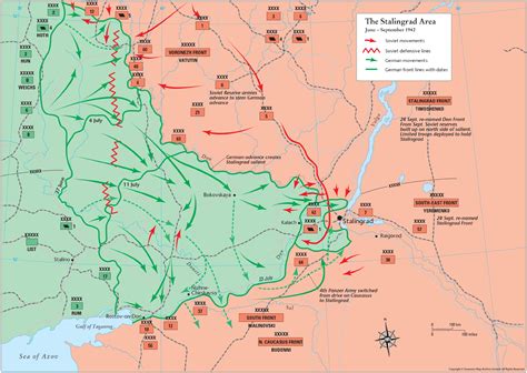 MAP of Battle of Stalingrad