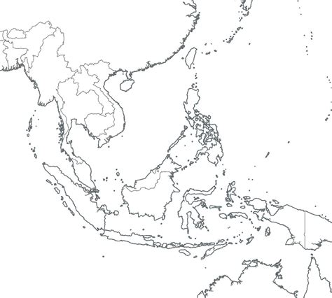 MAP Blank Map Of Southeast Asia
