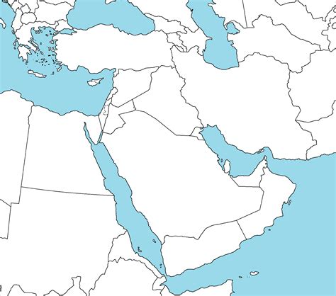 Blank Map of the Middle East