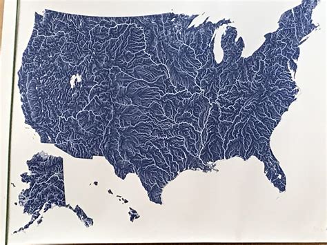 MAP Bodies Of Water In USA Map