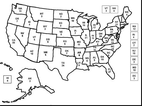 Map Coloring Page Map Of The United States