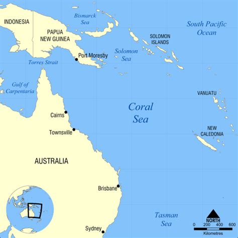 a map of the Coral Sea
