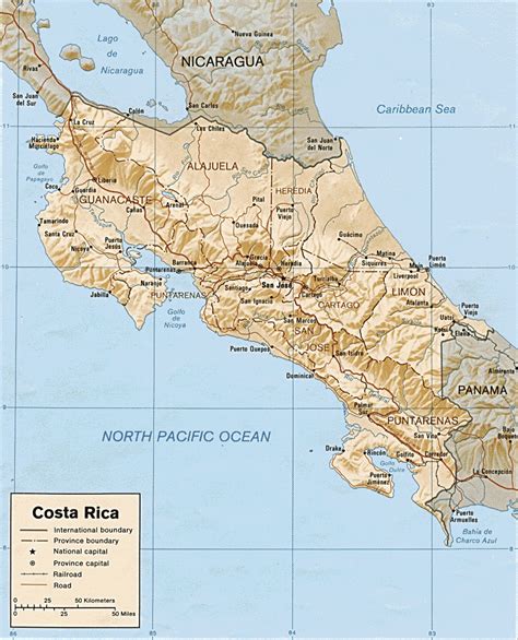 MAP Costa Rica On A Map