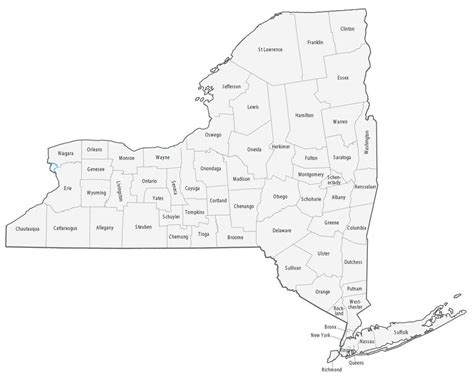 MAP County Map of New York