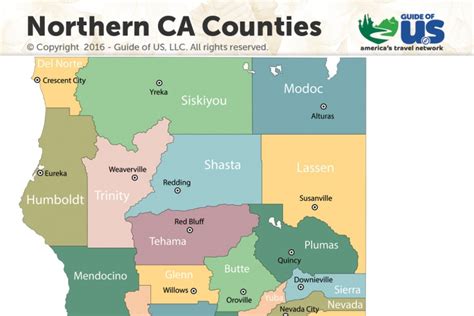 County Map of Northern California