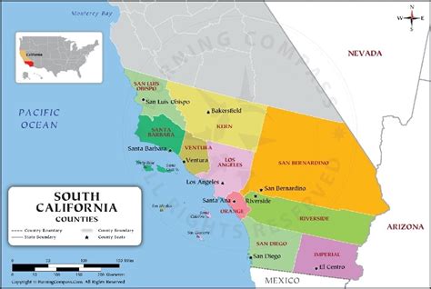 MAP County Map Of Southern California
