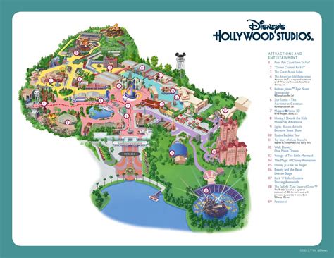 Disney's Hollywood Studios Map 2021
