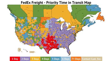 Key principles of MAP FedEx Time In Transit Map
