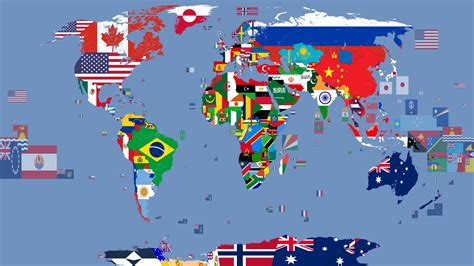 MAP Flag Map Of The World