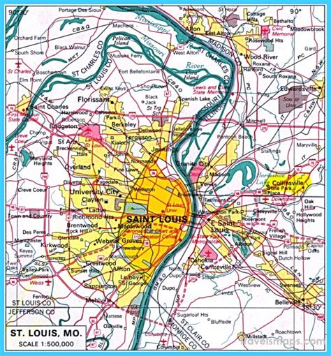 MAP Google Map of St Louis