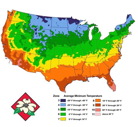 MAP Growing Zones Map United States