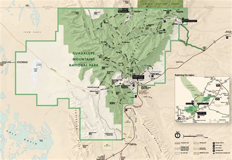 MAP Guadalupe Mountains National Park Map
