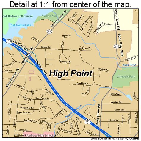 MAP High Point North Carolina Map