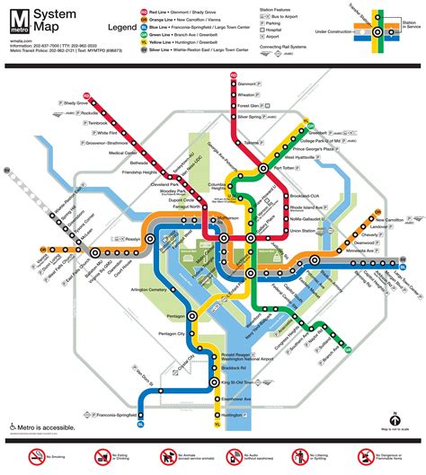 MAP High Resolution Dc Metro Map